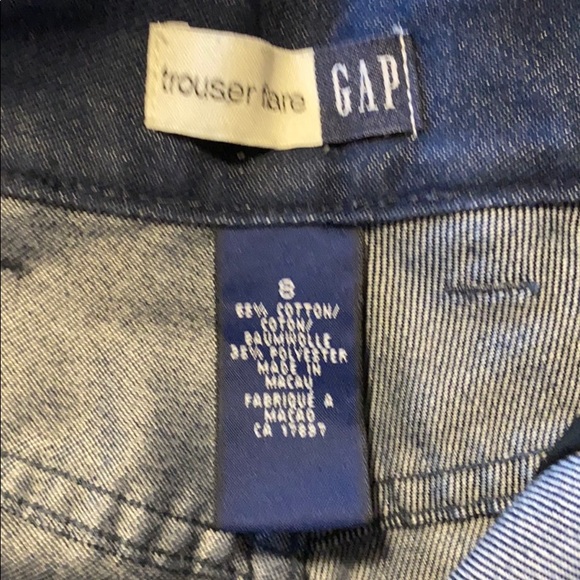 ✨NEW✨GAP TROUSER FLARE DARK BLUE JEANS EARLY 2000s - Picture 13 of 13